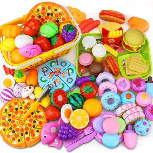 12-31PCS Cutting Fruit Vegetable Food Pretend Play Do House Toy Children's Kitchen Kawaii