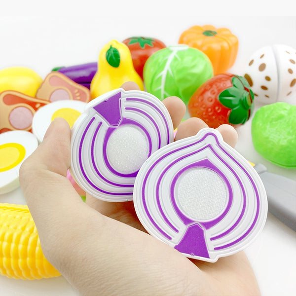 12-31PCS Cutting Fruit Vegetable Food Pretend Play Do House Toy Children's Kitchen Kawaii