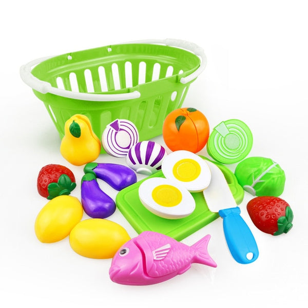 12-31PCS Cutting Fruit Vegetable Food Pretend Play Do House Toy Children's Kitchen Kawaii