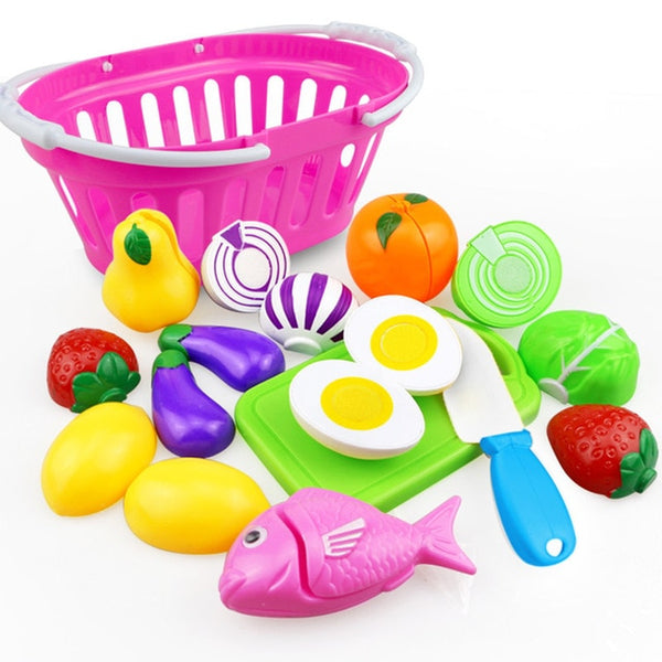 12-31PCS Cutting Fruit Vegetable Food Pretend Play Do House Toy Children's Kitchen Kawaii