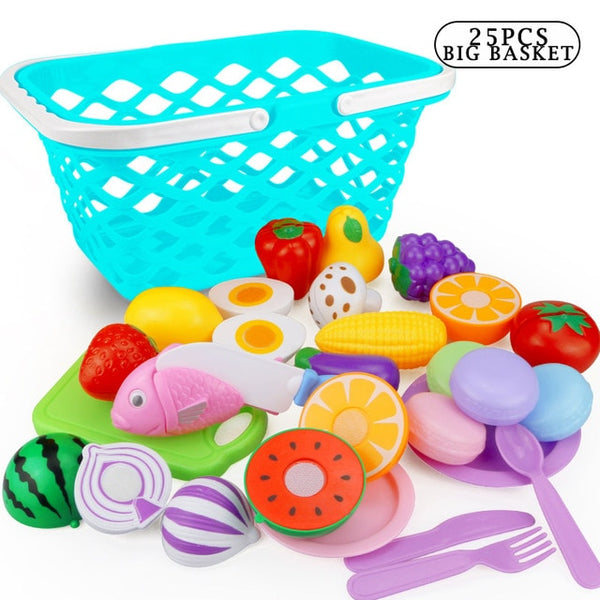 12-31PCS Cutting Fruit Vegetable Food Pretend Play Do House Toy Children's Kitchen Kawaii