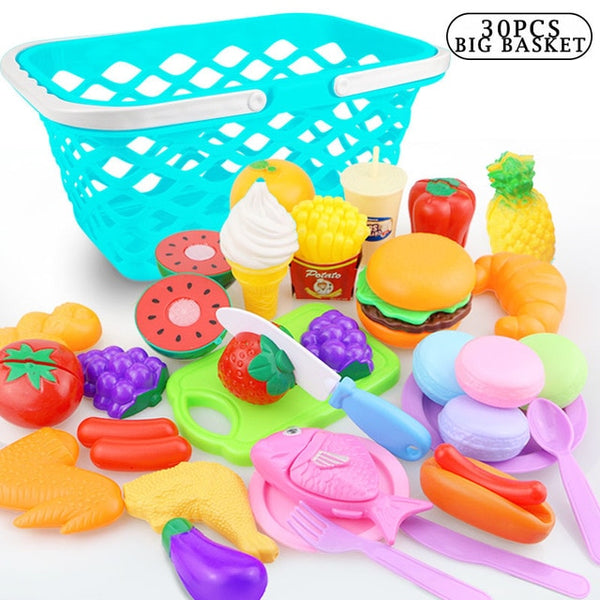 12-31PCS Cutting Fruit Vegetable Food Pretend Play Do House Toy Children's Kitchen Kawaii