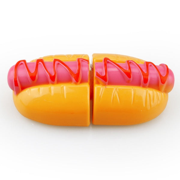 Children Kitchen Cutting Toys Pizza Hamburger Bread Fast Food Pretend Play Plastic Miniature Food