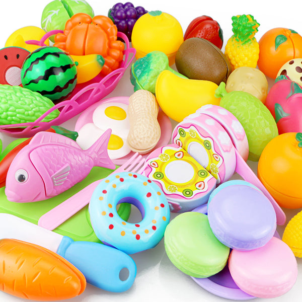 Cutting Fruit Vegetable Toy Pretend Play Kitchen Toys
