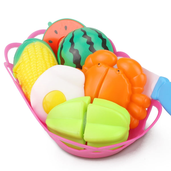 Cutting Fruit Vegetable Toy Pretend Play Kitchen Toys