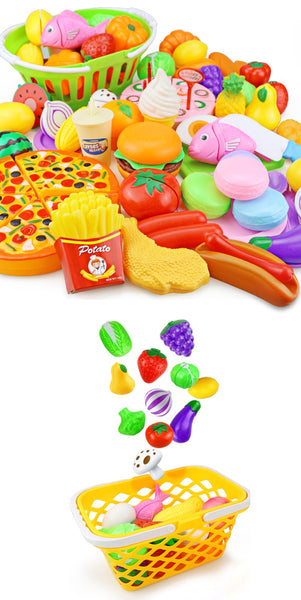 12-31PCS Cutting Fruit Vegetable Food Pretend Play Do House Toy Children's Kitchen Kawaii