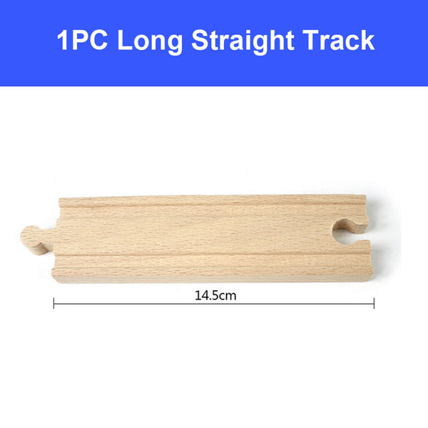 DIY Wooden Railway Track Toy Universal Accessories Competible