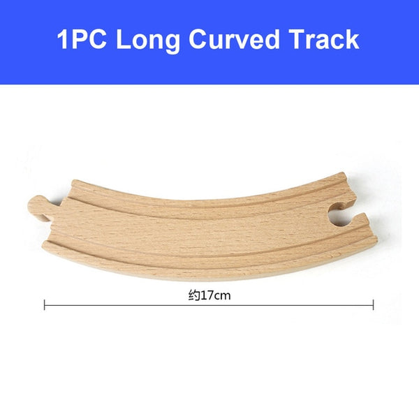 DIY Wooden Railway Track Toy Universal Accessories Competible