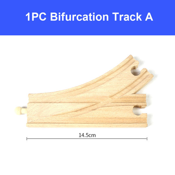 DIY Wooden Railway Track Toy Universal Accessories Competible