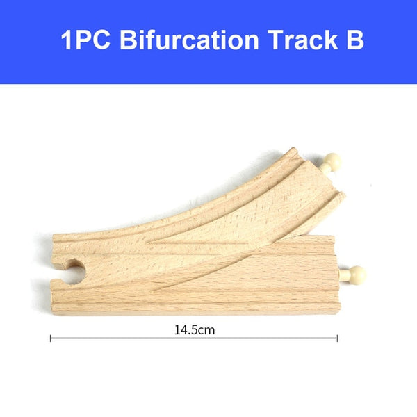 DIY Wooden Railway Track Toy Universal Accessories Competible