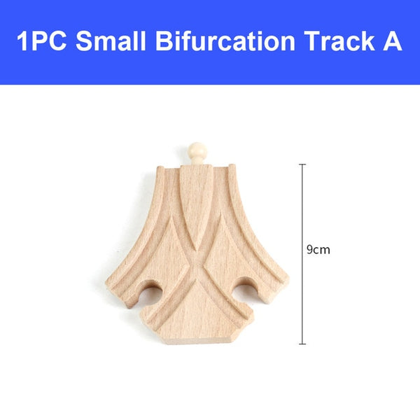 DIY Wooden Railway Track Toy Universal Accessories Competible