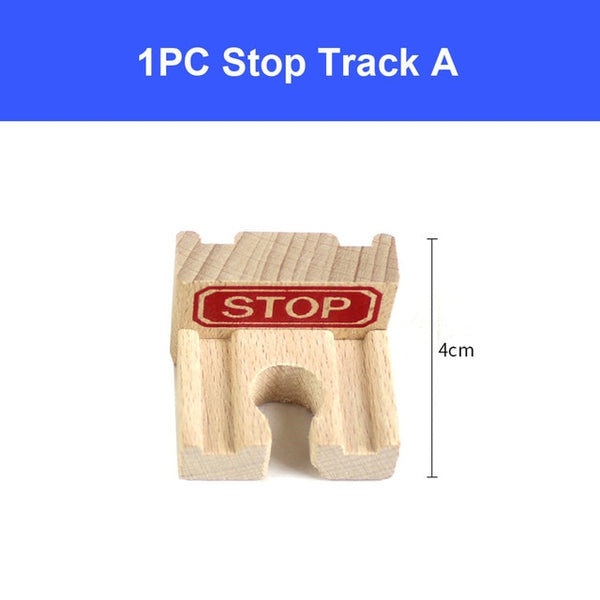 DIY Wooden Railway Track Toy Universal Accessories Competible
