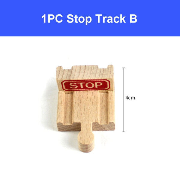 DIY Wooden Railway Track Toy Universal Accessories Competible