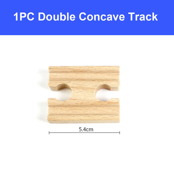 DIY Wooden Railway Track Toy Universal Accessories Competible