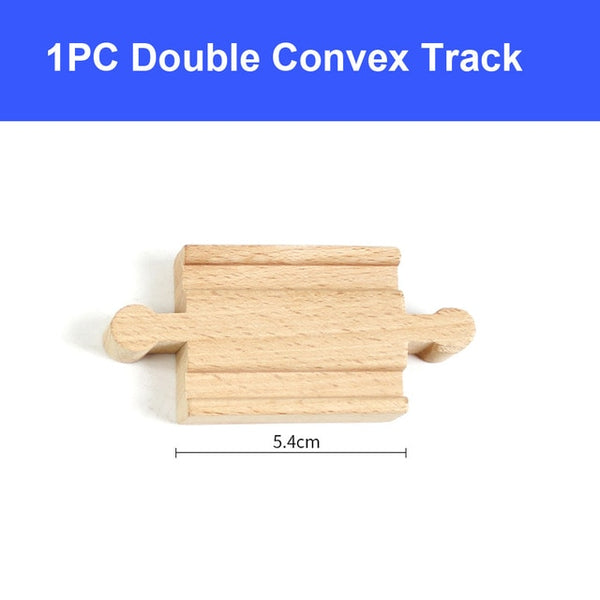 DIY Wooden Railway Track Toy Universal Accessories Competible