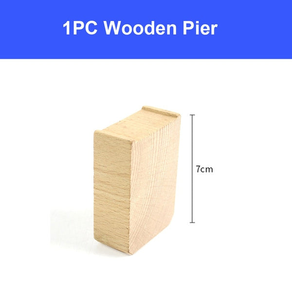 DIY Wooden Railway Track Toy Universal Accessories Competible