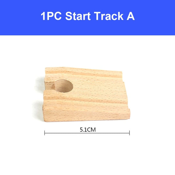 DIY Wooden Railway Track Toy Universal Accessories Competible