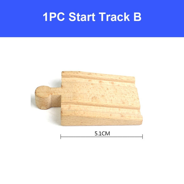 DIY Wooden Railway Track Toy Universal Accessories Competible